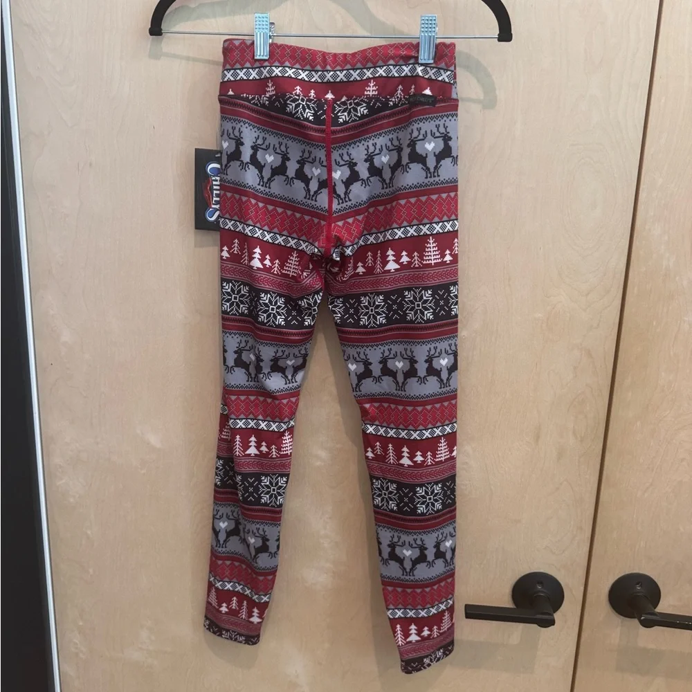 NWT Hot Chillys Long Underwear Reindeer Print